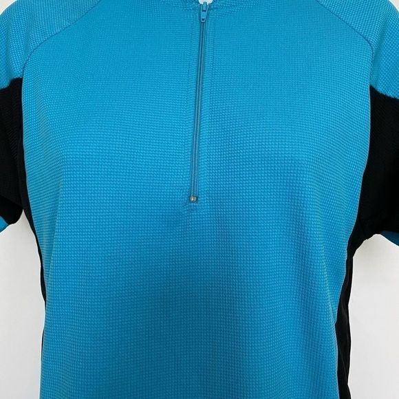 Canari Sz S Cycling Jersey Top Half Zip Blue Black - Picture 2 of 5